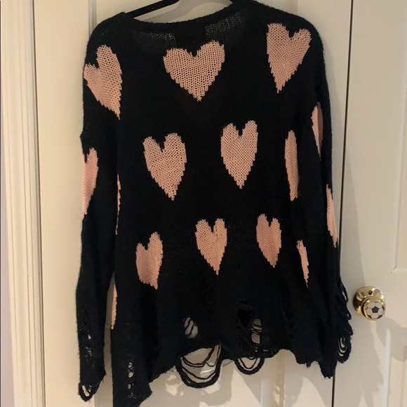 Wildfox Black All Over Love Sweater Size XS - Picture 5 of 5